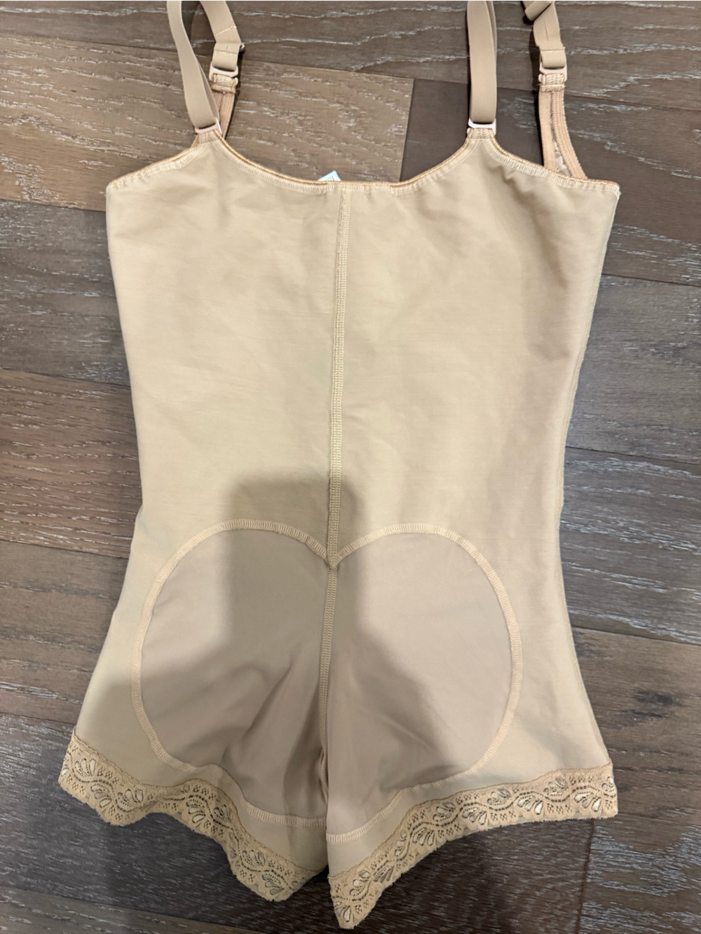 Beige Firm-Shape High-Waist Bodysuit with Front Zip Lift post op - Picture 6 of 13